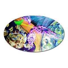 Blue Lilac On A Countertop 3 Oval Magnet by bestdesignintheworld