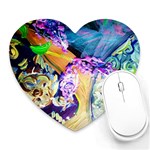 Blue Lilac On A Countertop 3 Heart Mousepads Front