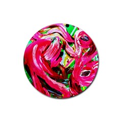 Flamingo   Child Of Dawn 5 Rubber Coaster (round)  by bestdesignintheworld