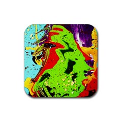 Untitled Island 3 Rubber Coaster (square)  by bestdesignintheworld