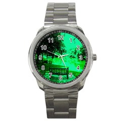 Hot Day In Dallas 24 Sport Metal Watch by bestdesignintheworld