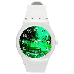 Hot Day In Dallas 24 Round Plastic Sport Watch (m) by bestdesignintheworld