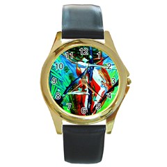 Depression 4 Round Gold Metal Watch by bestdesignintheworld