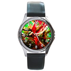 Flamingo   Child Of Dawn 4 Round Metal Watch by bestdesignintheworld