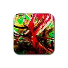 Flamingo   Child Of Dawn 4 Rubber Coaster (square)  by bestdesignintheworld