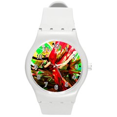 Flamingo   Child Of Dawn 4 Round Plastic Sport Watch (m) by bestdesignintheworld