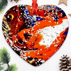 Smashed Butterfly 2 Heart Ornament (two Sides) by bestdesignintheworld