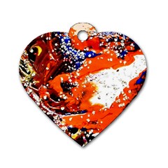 Smashed Butterfly 2 Dog Tag Heart (two Sides) by bestdesignintheworld