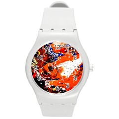 Smashed Butterfly 2 Round Plastic Sport Watch (m) by bestdesignintheworld