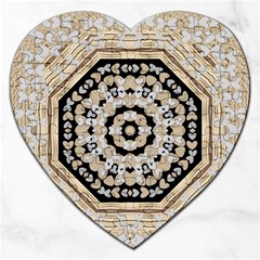 Wood Butterflies And Wood Hearts In Harmony Jigsaw Puzzle (heart) by pepitasart