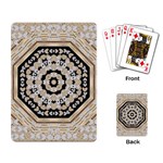 Wood Butterflies And Wood Hearts In Harmony Playing Card Back