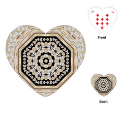 Wood Butterflies And Wood Hearts In Harmony Playing Cards (heart) 