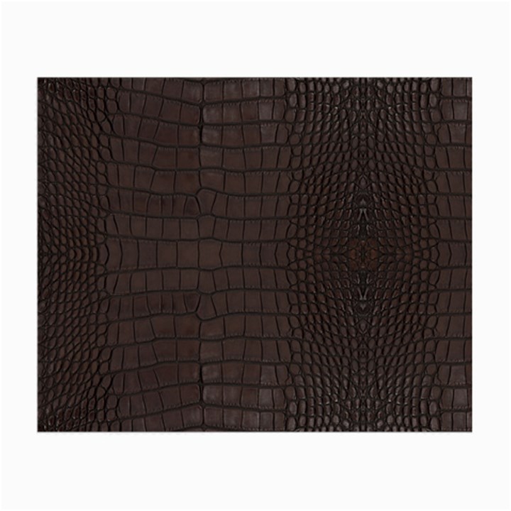 Gator Brown Leather Print Small Glasses Cloth (2-Side)