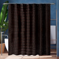 Gator Brown Leather Print Shower Curtain 60  X 72  (medium)  by LoolyElzayat