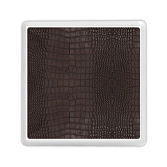 Gator Brown Leather Print Memory Card Reader (square)  by LoolyElzayat