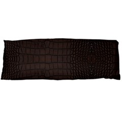 Gator Brown Leather Print Body Pillow Case (dakimakura) by LoolyElzayat