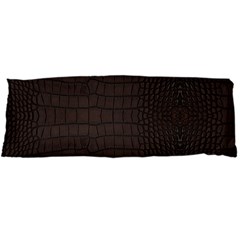 Gator Brown Leather Print Body Pillow Case Dakimakura (two Sides) by LoolyElzayat