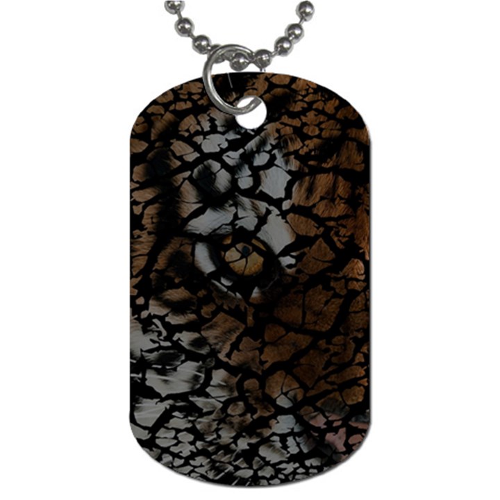 Earth Texture Tiger Shades Dog Tag (Two Sides)