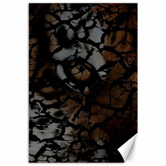 Earth Texture Tiger Shades Canvas 12  X 18   by LoolyElzayat