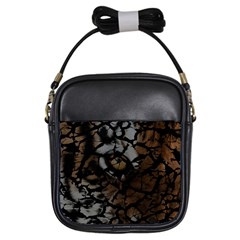 Earth Texture Tiger Shades Girls Sling Bags by LoolyElzayat