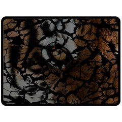 Earth Texture Tiger Shades Double Sided Fleece Blanket (large)  by LoolyElzayat