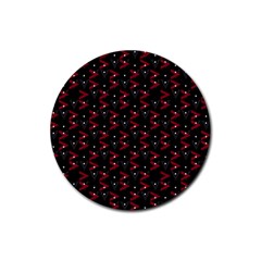 Intricate Polygons Pattern Rubber Round Coaster (4 Pack)  by dflcprints