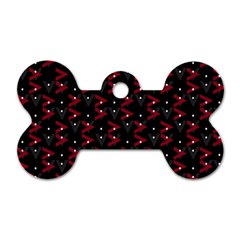 Intricate Polygons Pattern Dog Tag Bone (two Sides) by dflcprints