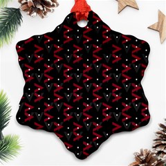 Intricate Polygons Pattern Snowflake Ornament (two Sides) by dflcprints