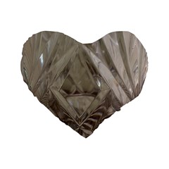 Cut Crystal Standard 16  Premium Flano Heart Shape Cushions by DeneWestUK