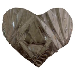 Cut Crystal Large 19  Premium Flano Heart Shape Cushions by DeneWestUK