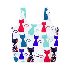 Cats Full Print Recycle Bags (m)  by luizavictorya72