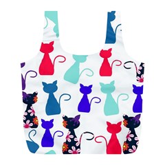 Cats Full Print Recycle Bags (l)  by luizavictorya72