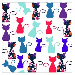 Cats Large Satin Scarf (square) by luizavictorya72