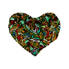 Artwork By Patrick-colorful-46 Standard 16  Premium Heart Shape Cushions by ArtworkByPatrick