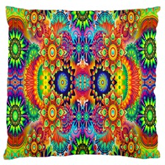 Artwork By Patrick-colorful-47 Large Cushion Case (one Side) by ArtworkByPatrick