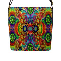 Artwork By Patrick-colorful-47 Flap Messenger Bag (l)  by ArtworkByPatrick