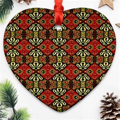 Artwork By Patrick-colorful-49 Heart Ornament (two Sides) by ArtworkByPatrick