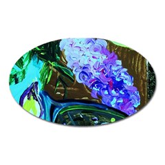 Lilac And Lillies 1 Oval Magnet by bestdesignintheworld