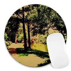 Hot Day In Dallas 25 Round Mousepads by bestdesignintheworld