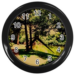 Hot Day In Dallas 25 Wall Clocks (black) by bestdesignintheworld