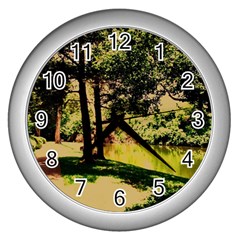 Hot Day In Dallas 25 Wall Clocks (silver)  by bestdesignintheworld