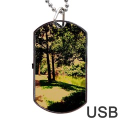 Hot Day In Dallas 25 Dog Tag Usb Flash (one Side) by bestdesignintheworld