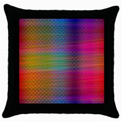 Colorful Sheet Throw Pillow Case (black) by LoolyElzayat