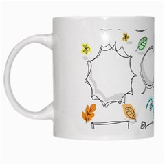 Set Chalk Out Chitchat Scribble White Mugs by Nexatart