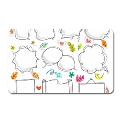 Set Chalk Out Chitchat Scribble Magnet (rectangular) by Nexatart