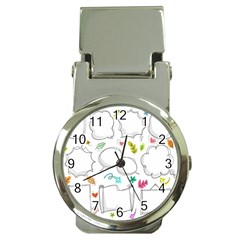 Set Chalk Out Chitchat Scribble Money Clip Watches