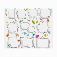 Set Chalk Out Chitchat Scribble Small Glasses Cloth (2-side) by Nexatart