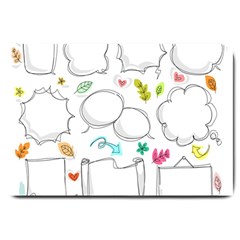 Set Chalk Out Chitchat Scribble Large Doormat  by Nexatart