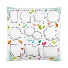 Set Chalk Out Chitchat Scribble Standard Cushion Case (two Sides) by Nexatart