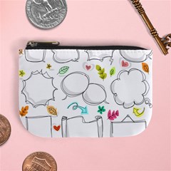 Set Chalk Out Chitchat Scribble Mini Coin Purses by Nexatart